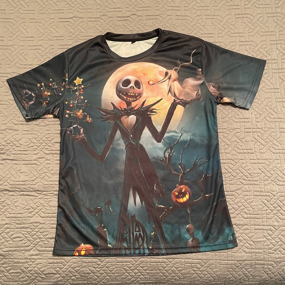 Kids XL Nightmare before Christmas Jack Skeleton Zero dry fit style shirt